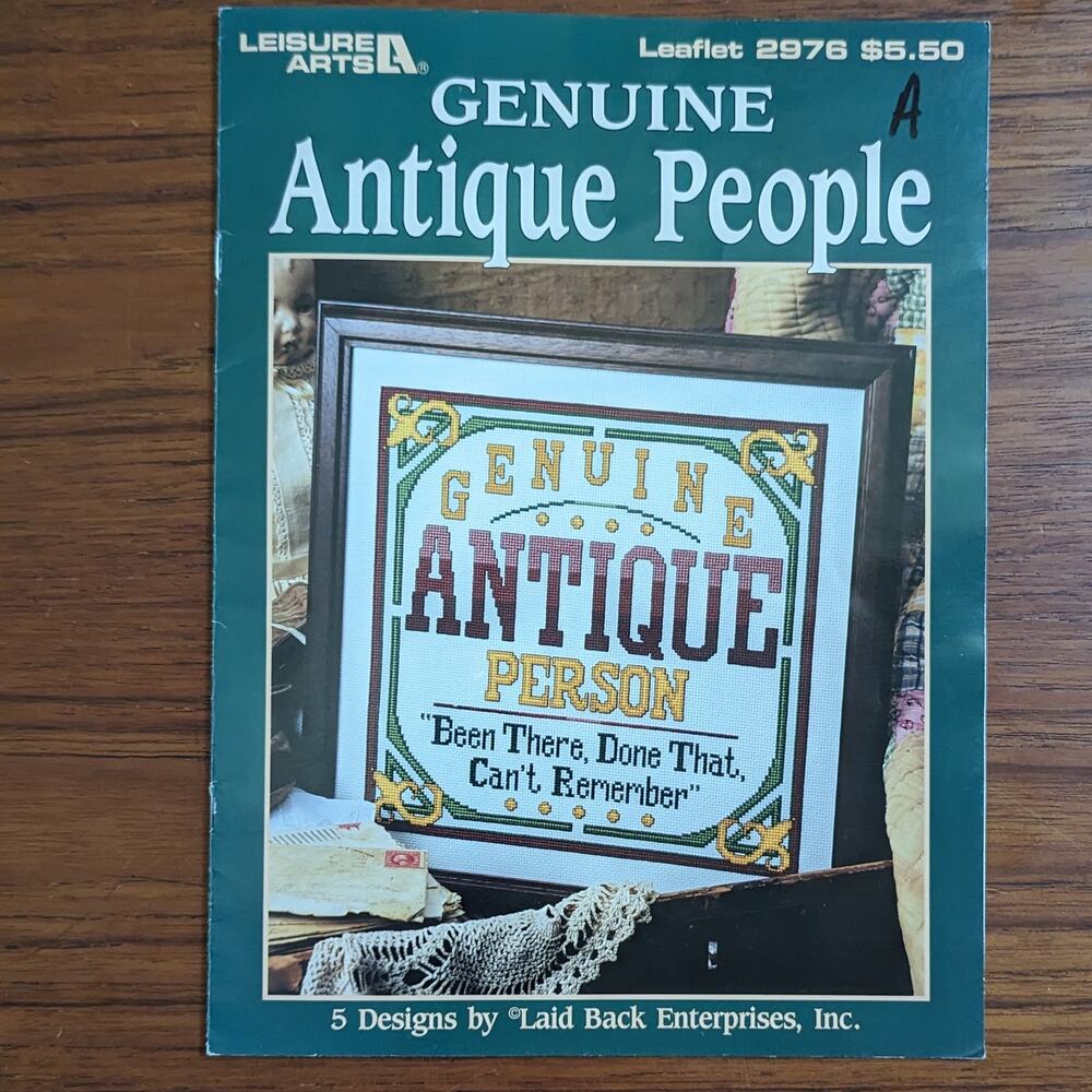 Genuine Antique People Cross Stitch Pattern Book